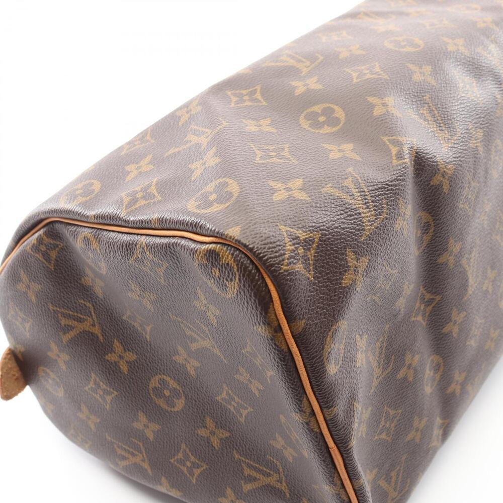 Louis Vuitton Leather Monogram Speedy Canvas Handbag Brown - Picture 6 of 9